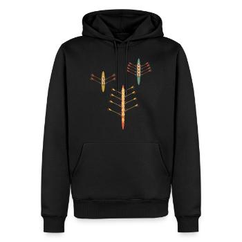 Rowing Vintage Eighth Retro Foursome Two Rowers - Men’s Premium Organic Hoodie - black - Front - Nico (187cm)