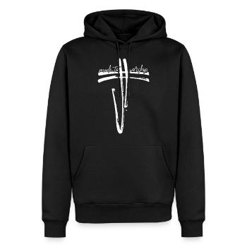 Made To Worship Christentum kreuz Religion - Männer Premium Bio Hoodie - Schwarz - Vorne - Nico (187cm)