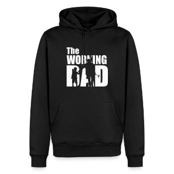 Handwerker - Männer Premium Bio Hoodie - Schwarz - Vorne - Nico (187cm)