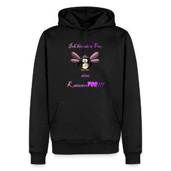 Ich bin eine Fee, eine KatastroFEE - Männer Premium Bio Hoodie - Schwarz - Vorne - Nico (187cm)