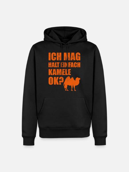 Ich Mag Kamele Spruch Lustig Dromedar Geschenk - Männer Premium Bio Hoodie - Schwarz