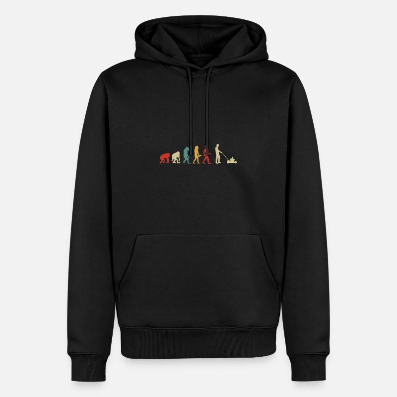Der Rasenmäher - Männer Premium Bio Hoodie - Schwarz