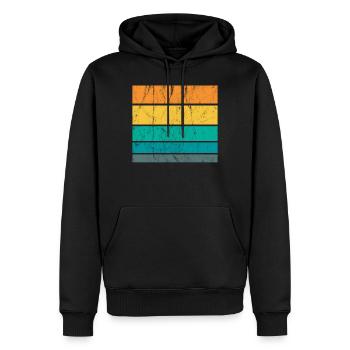 Rétro rétro arrière arrière carré symbole - Sweat à capuche Premium bio Homme - noir - Devant - Nico (187cm)