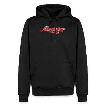 Parrainage Magister Graduate Magister - Sweat à capuche Premium bio Homme - noir - Devant - Nico (187cm)