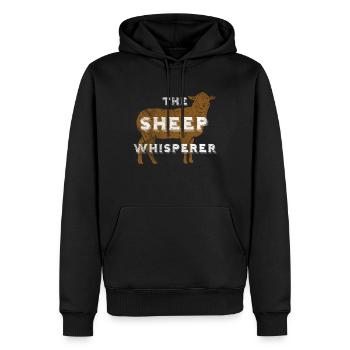 SHEEP Whisperer Vintage Gift For Farm Lamb Lover - Sweat à capuche Premium bio Homme - noir - Devant - Nico (187cm)