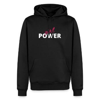 Girl power femmes pouvoir dire - Sweat à capuche Premium bio Homme - noir - Devant - Nico (187cm)