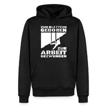 Klettern Kletterer Klettern Klettern Kletterer - Männer Premium Bio Hoodie - Schwarz - Vorne - Nico (187cm)