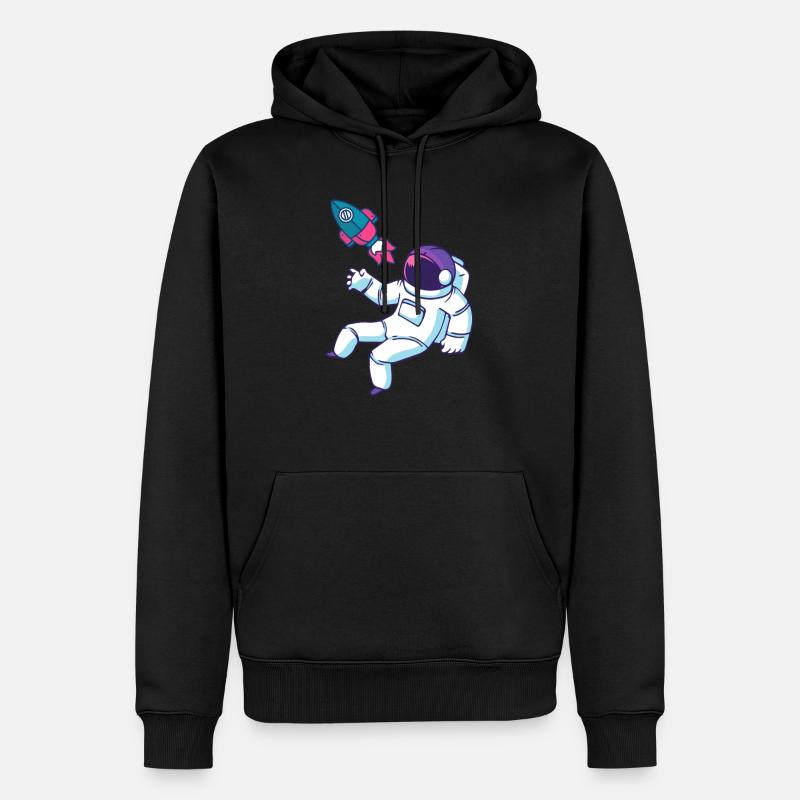 espace astronaute espace - Sweat à capuche Premium bio Homme - noir
