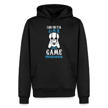 Programmer - I am a game Programmer - Men’s Premium Organic Hoodie - black - Front - Nico (187cm)