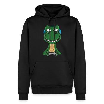 Console de jeu Gamer T-Rex - Sweat à capuche Premium bio Homme - noir - Devant - Nico (187cm)