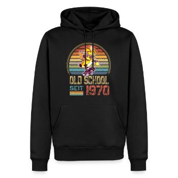 Retro Geburtstagsshirt Geburtstag Jahrgang 1970 - Männer Premium Bio Hoodie - Schwarz - Vorne - Nico (187cm)