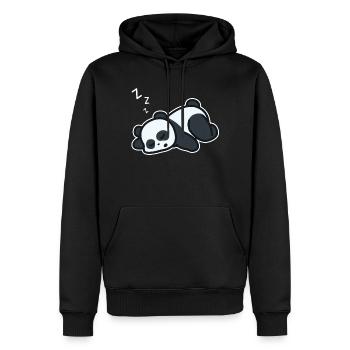 Tshirt Panda sleeping cute Panama bear - Men’s Premium Organic Hoodie - black - Front - Nico (187cm)