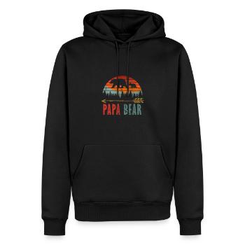 Bear dad - Men’s Premium Organic Hoodie - black - Front - Nico (187cm)