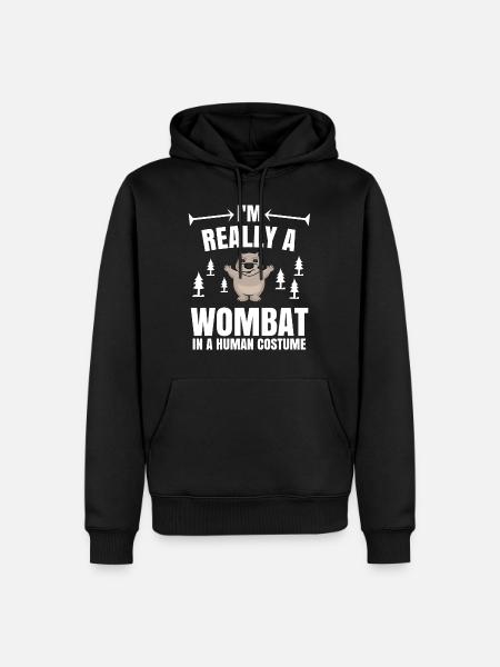 Wombat marsupial Australia gift - Men’s Premium Organic Hoodie - black