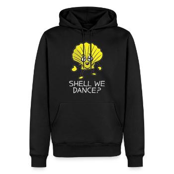 SHELL WE DANCE Lustige Tanzende Muschel Humor - Männer Premium Bio Hoodie - Schwarz - Vorne - Nico (187cm)