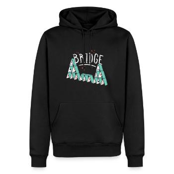 T-shirt Bridge Bridge - Sweat à capuche Premium bio Homme - noir - Devant - Nico (187cm)