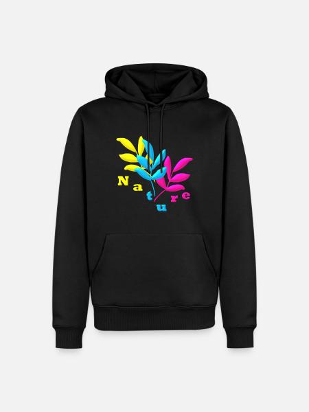 Nature - Men’s Premium Organic Hoodie - black