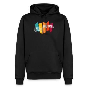 Bicycle - Männer Premium Bio Hoodie - Schwarz - Vorne - Nico (187cm)
