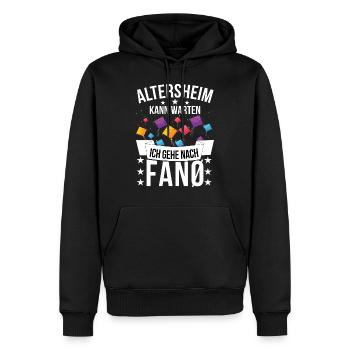 Fanø Fanö Skandinavien Nordsee urlaub - Männer Premium Bio Hoodie - Schwarz - Vorne - Nico (187cm)