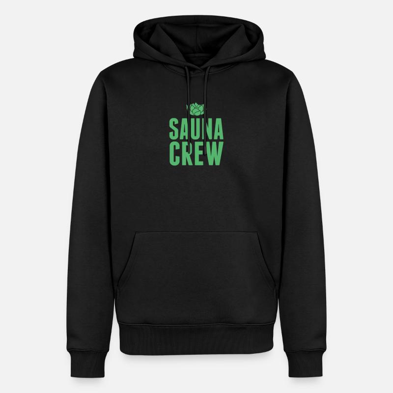 Sauna Mannschaft - Männer Premium Bio Hoodie - Schwarz