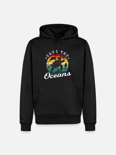 Save the oceans - Men’s Premium Organic Hoodie - black