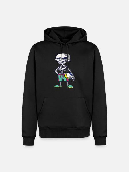 Skeleton Beach Vollyball Vollyball - Men’s Premium Organic Hoodie - black
