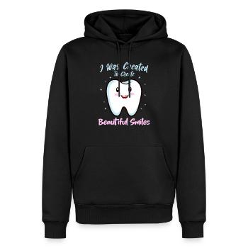 Dire drôle pour les dentistes et les orthodontistes - Sweat à capuche Premium bio Homme - noir - Devant - Nico (187cm)