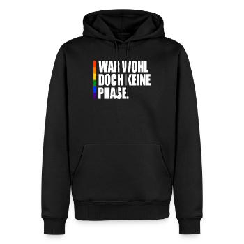 Keine Phase LGBT Gay Pride Coming Out CSD - Männer Premium Bio Hoodie - Schwarz - Vorne - Nico (187cm)