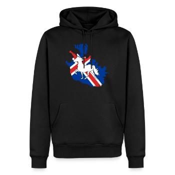 Cheval islandais Tölt Islande saga Isi cadeau Islandais - Sweat à capuche Premium bio Homme - noir - Devant - Nico (187cm)