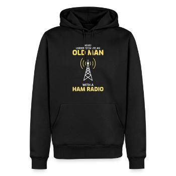Amateur Ham Radio Funny Gift - Sweat à capuche Premium bio Homme - noir - Devant - Nico (187cm)