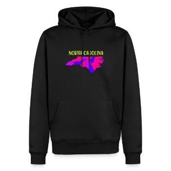 USA Staat: North Carolina - Männer Premium Bio Hoodie - Schwarz - Vorne - Nico (187cm)