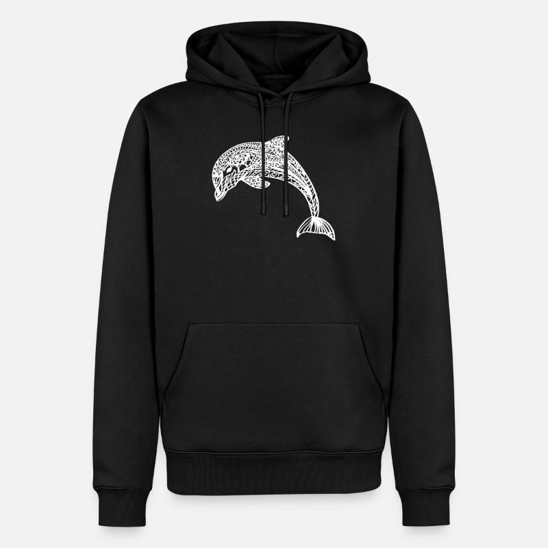 Delfin - Männer Premium Bio Hoodie - Schwarz