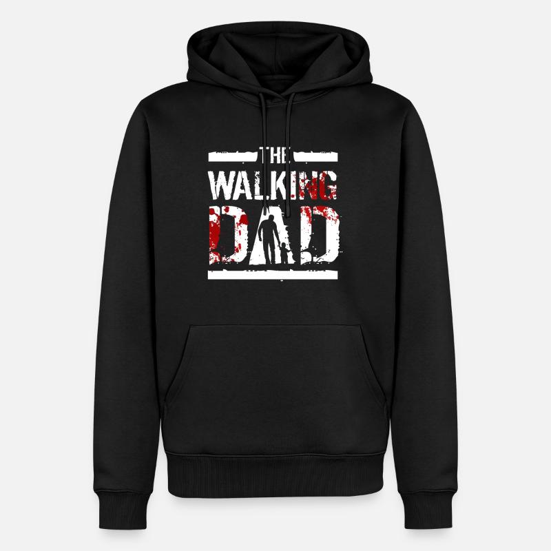 Der gehende Papa - Männer Premium Bio Hoodie - Schwarz