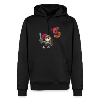 Ritter 5. Geburtstag - Männer Premium Bio Hoodie - Schwarz - Vorne - Nico (187cm)