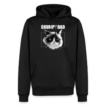Grumpy Cat Father s Day Grumpy Dad Graphic T Shirt - Men’s Premium Organic Hoodie - black - Front - Nico (187cm)