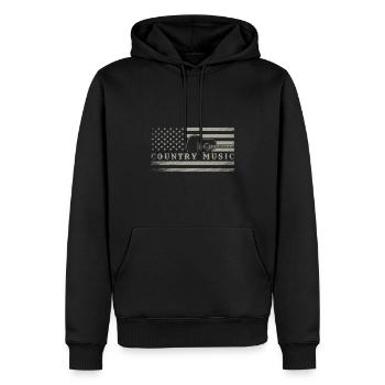 American Country Music - Men’s Premium Organic Hoodie - black - Front - Nico (187cm)