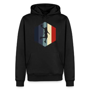 Dunking Basketballer Club Basket Ball en saut - Sweat à capuche Premium bio Homme - noir - Devant - Nico (187cm)