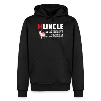 Chemise Définition Oncle de Chasse Oncle Oncle Hunti - Sweat à capuche Premium bio Homme - noir - Devant - Nico (187cm)