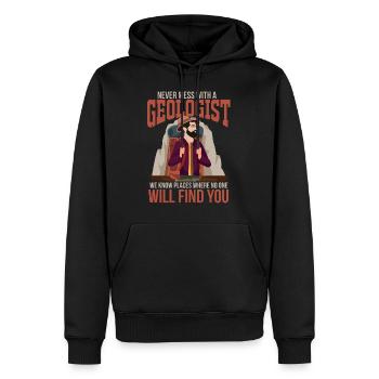 Géologie Sciences Géologue Gift Rock - Sweat à capuche Premium bio Homme - noir - Devant - Nico (187cm)