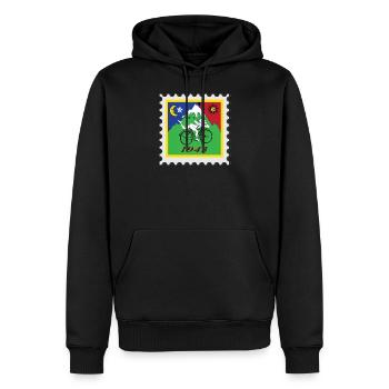 Im Zauberwald LSD Hofmann Trip Bicycle Day 1943 - Männer Premium Bio Hoodie - Schwarz - Vorne - Nico (187cm)