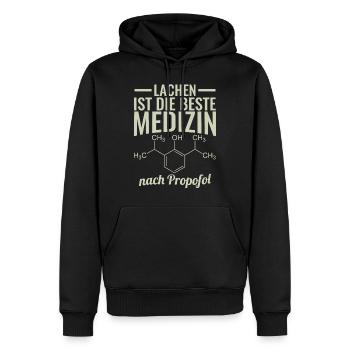 Sarkasmus Propofol Strukturformel - Männer Premium Bio Hoodie - Schwarz - Vorne - Nico (187cm)