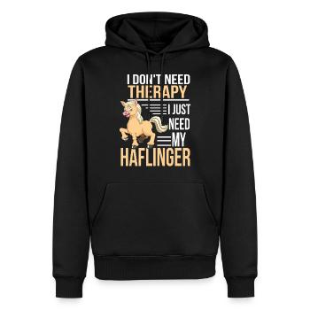 T-shirt Haflinger - Sweat à capuche Premium bio Homme - noir - Devant - Nico (187cm)