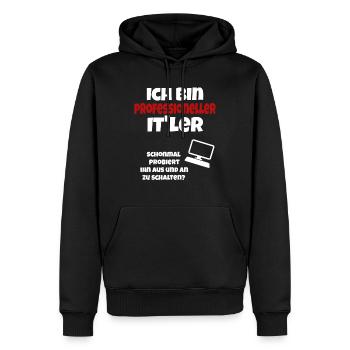 Computer PC Laptop Office IT'ler - Männer Premium Bio Hoodie - Schwarz - Vorne - Nico (187cm)
