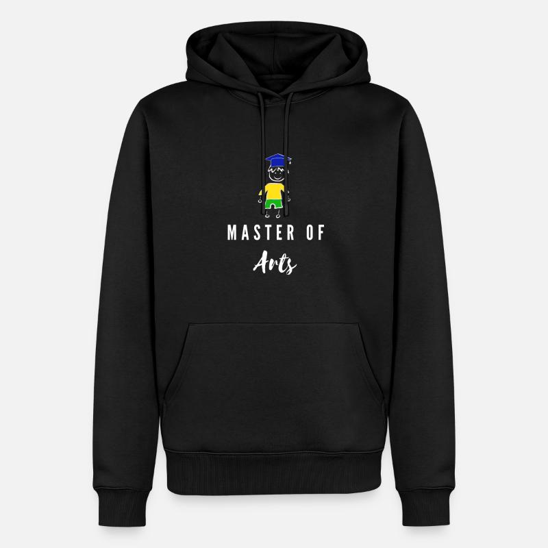 Master of Arts Uniabsolvent - Männer Premium Bio Hoodie - Schwarz