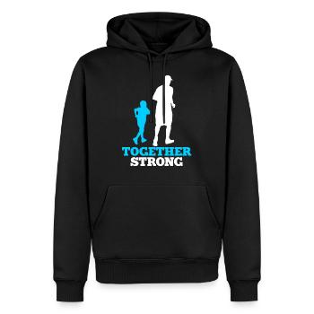 Équipe de jogging sport père fils - Sweat à capuche Premium bio Homme - noir - Devant - Nico (187cm)