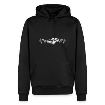 Auto Herzschlag - Männer Premium Bio Hoodie - Schwarz - Vorne - Nico (187cm)