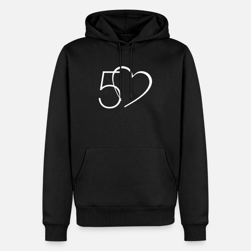Idée cadeau 50e anniversaire - Sweat à capuche Premium bio Homme - noir