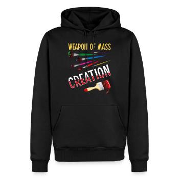 Weapons Of Mass Creation Funny Art Supply Artist P - Men’s Premium Organic Hoodie - black - Front - Nico (187cm)