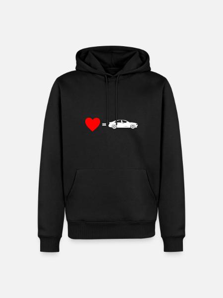 Auto love heart - Men’s Premium Organic Hoodie - black