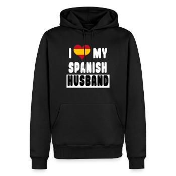 Ich liebe meinen Spanischen Ehemann Spanier - Männer Premium Bio Hoodie - Schwarz - Vorne - Nico (187cm)